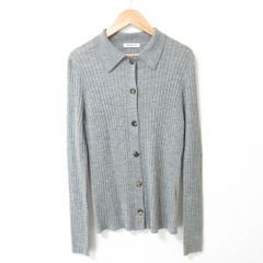 美品 23AW EVERYDAY I LIKE エブリデイアイライク ドゥーズィエムクラス Poloshirt Knit Cardigan ニット カーディガン セーター グレー レディース