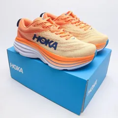 [ホカオネオネ] HOKA BONDI 8 陸上/ランニング ランニングシューズ ボンダイ 8 ランニング ロード マラソン ランシュー 厚底 男女兼用 オレンジ×ホワイト 送料無料