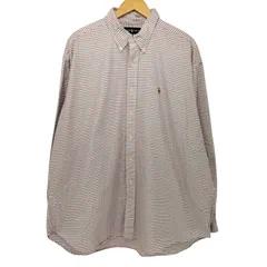 ラルフローレン RALPH LAUREN 90S BLAKE ポニー刺繍 チェック ボタンダウンシャツ メンズ import：XL XXL