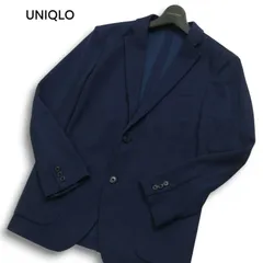 UNIQLO ユニクロ 通年 SLIM FIT ストレッチ★ アンコン コンフォート テーラード ジャケット Sz.M メンズ 紺 ネイビー