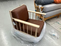 ​【希少/廃盤】北の住まい設計社 ラスティックチェア (チェリー/黒本革) 北の住まい設計社 ラスティック チェア RUSTIC CHAIR アーム