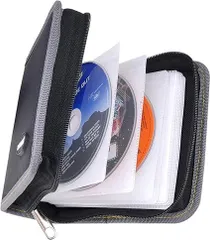 CDウォレットDVDケース、BEYLEG36容量DVDストレージDVDCDディスクホルダーCDケースVCDウォレットBlu-rayメディアケースストレージホルダーオーガナイザーウォレット、36容量 (ブラック)