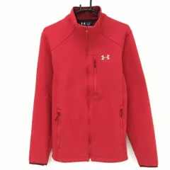 アンダーアーマー ジャケットブルゾン レッド 裏起毛 ジップポケット メンズ SM M M ゴルフウェア UNDER ARMOUR