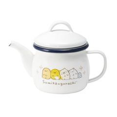☆ ホワイト ☆ すみっコぐらし ホーローティーポット  ティーポット ホーロー 日本製 豊琺瑯 YUTAKA SG-04 ティーケトル 540ml ティー ポット 直火対応 琺瑯 ほうろう 紅茶 やかん ヤカン おしゃれ かわいい オシャレ 可愛い