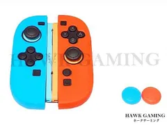 高品質 Nintendo Switch2 ジョイコン2 Joy-Con2用シリコン グリップカバー 左右セット ブルー×レッド マリオカラー コントローラースティックカバー付き スイッチ2