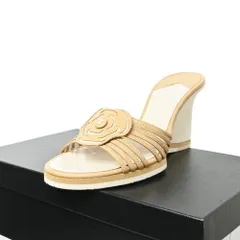 CHANELカメリアココミュール CHANEL A20969 カメリアココマークモチーフ ミュール - メルカリ