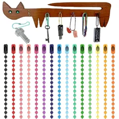 【迅速発送】ボールチェーン ボールチェーン 落下防止200本（カラーランダム）、全長約 12cmボールチェーン セットマルチカラー チェーン コネクター付き、DIYチェーン キーホルダー ぬいぐるみチェーン DIY 手作素材 アクセサリーパーツ ボールチェーン