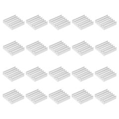 【在庫セール】13 x 平行線ノッチヒートシンク 13 x 3 mm MOS uxcell GPU ICチップ用 シルバー 20個