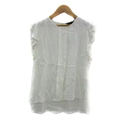 ザラウーマン ZARA WOMAN カットソー ノースリーブ ラウンドネック 無地 M 白 ホワイト /YS18