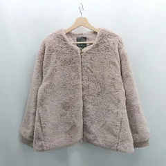 ◇ ⊇ HK WORKS LONDON 長袖 ファージャケット サイズLL ピンク系 レディース E  【1504240003917】