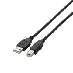 5m_スタンダード_ブラック エレコム USBケーブル 【B】 USB2.0 (USB A オス to USB B オス) 5m ブラック U2C-BN50BK
