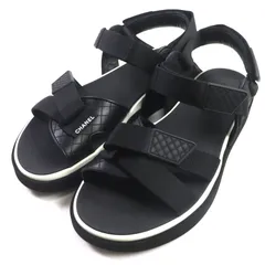 CHANEL シャネルコンビウイングチップサンダルメダリオン