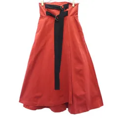 アメリ フレア ロングスカート M レッド AMERI レディース 【中古