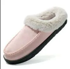 [Ranberone] ルームシューズ（43-44サイズ）27.0～28.0 レディース スリッパ ボア付き 冬用 防寒 暖かい 洗濯可スリッパ 軽量 滑り止め ルームスリッパ あったか ファー付き サンダル 室内履き メンズ　大きめサイズ