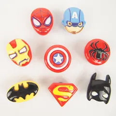 29 クロッグサンダル　ジビッツ マーベル アメコミ 8個セット スパイダーマン アイアンマン キャプテンアメリカ バッドマン スーパーマン