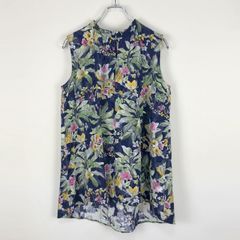 極美品✨ワイズ 花柄レーヨンノースリーブシャツワンピース チュニック