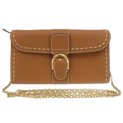 美品 デルボー 長財布 ネイビー トゴ シルバー金具 DELVAUX デルヴォー(Delvaux)デルヴォー Brillant 三つ折り財布 財布