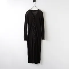 ボッシュ BOSCH Vネック リブニット ロングカーディガン■ブラウン ベルト 羽織り 前開き タイト【2400014289930】のサムネイル