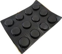 ゴム足　円の直径約φ19mm　高さ4mm　シール接着ゴム足・ゴム足　12個入　＜2zi-040＞