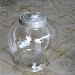 ヴィンテージ 駄菓子 地球瓶 菓子用球状ガラスびん ゆらゆらガラス 気泡 レトロ ヴィンテージ 駄菓子 地球瓶 菓子用球状ガラスびん ゆらゆら