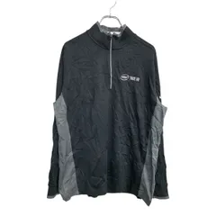 NIKE GOLF ジャージ Lサイズ ナイキゴルフ スポーツ ドライフィット ハーフジップ ブラック グレー 古着卸 アメリカ仕入 t2411-3907