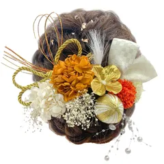 【話題商品】振袖 あじさい 着物 ヘッドパーツ 卒業式 水引 七五三 成人式 浴衣 ヘアアクセサリー 袴 赤 結婚式 和玉 かすみ草 造花飾り 和装 ダリア 造花 髪飾りドライフラワー 手作り [JZOON] 専用ケース付き