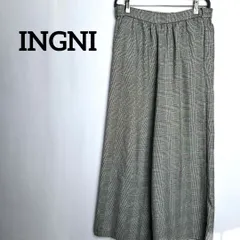 INGNI イング　ワイドパンツ　チェック　千鳥柄　M ゆったり