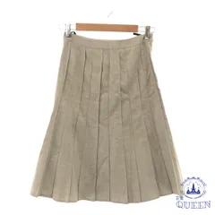 【訳アリ】 INED イネド ボトムス スカート プリーツ ファスナー付き シンプル ひざ丈 レディース ベージュ 9 901-10950 送料無料 古着