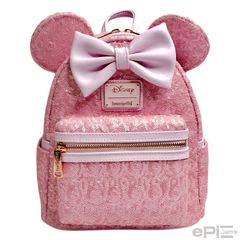 美品　Disney ディズニー　ラウンジフライ　スパンコール　リュック　パープル 中古・古着通販】Disney STORE (ディズニーストア) Loungefly