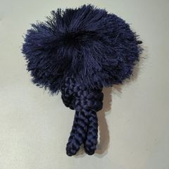 （33）中古　羽織紐　丸組　正絹　紺桔梗※ お色味は現物優先でお願い致します。