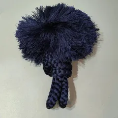 （33）中古　羽織紐　丸組　正絹　紺桔梗※ お色味は現物優先でお願い致します。