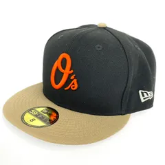 美品 NEW ERA ニューエラ サイズ:8 59fifty オリオールズ キャップ  ブラック/ベージュ   メンズ　240001132003