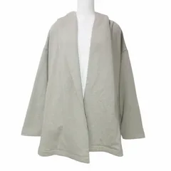 プラージュ Plage ドゥ シャルム de Charme タグ付き 2020年モデル Beauty裏毛ショートコート パーカー ボタンレス ベージュ フリーサイズ IBO70 Xのサムネイル