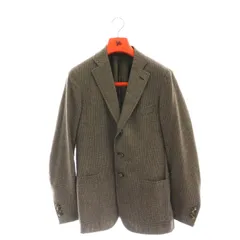 イザイア ISAIA シルクウール ハウンドトゥース 3B ジャケット テーラード チェック 46 ダークブラウン /DF ■OS ■ADのサムネイル