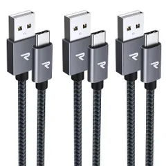 【1m+1m+2m 3本/黒】 usb c ケーブル タイプc ケーブル QC3.0対応高速充電 データ転送USB2.0規格