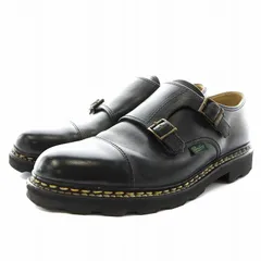 パラブーツ Paraboot WILLIAM/MARCHEⅡ ウィリアム ダブルモンク ローファー レザー 7.5 26.0cm 黒 ブラック 981412 /AN28