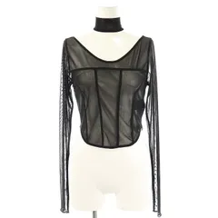 スナイデル SNIDEL 24AW コルセットデザインカットトップス カットソー チョーカー付き F 黒 /MI ■OS