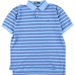 古着 ラルフローレン Ralph Lauren POLO by Ralph Lauren 半袖 ボーダー ポロシャツ メンズL/eaa356235
