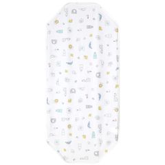 un doudou 防水 コットカバー 60×130cm 北欧アニマル ピーチスキン生地 吸水加工 裏面防水 ベビー用品 新品 新生児 四隅ゴム付き 3175-R