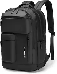 SUNOGE リュック ビジネスリュック バックパック リュックサック 防水 撥水加工 大容量 軽量 メンズ レディース 兼用( 2.ブラック)