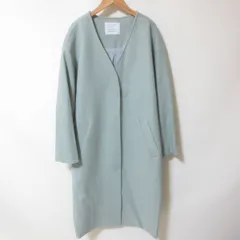 D427　BAYFLOW　ベイフロー　ウーリーテックＶネックコート　ミント　ロングコート　３　