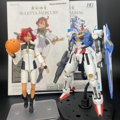 ガンプラ【中古品】 HG 1/144 ガンダムエアリアル/Figure-rise Standard スレッタ・マーキュリー セット品 バンダイ プレバン 600