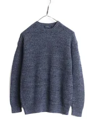 【お得なクーポン配布中!】 ポロ ラルフローレン リブ編み ニット セーター メンズ XS レディース S / 古着 無地 ポニー無し コットン リネン チャンキー クルーネック