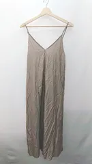 ◇ AUNT MARIE'S 肩紐調節 キャミソール バックスリット ポケット ロング ワンピース 表記なし ブラウン レディース E  【1307260050660】