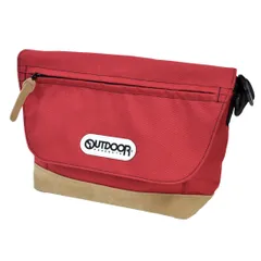 ショルダーバッグ OUTDOOR PRODUCTS アウトドア プロダクツ レディース メンズ キッズ 男の子 女の子 中学生 小学生 メッセンジャーバッグ マザーズバッグ 子供 斜め掛け 大容量 大きめ 赤 レッド ナ 10.RED