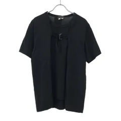 COMME des GARCONS HOMME PLUS コム デギャルソンオムプリュス 17AW フロントベルトTシャツ PT-T004 ブラック S