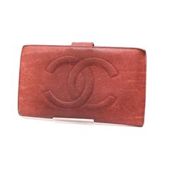 シャネル ココマーク 長財布 ロングウォレット long wallet キャビアスキン レザー 本革 赤 レッド red CHANEL