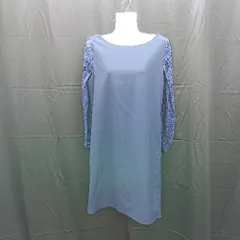 ◇ Θ GIRL ガール 袖レース レース素材 ドレス ノースリーブ ひざ丈 ワンピース サイズ S ネイビー系 レディース E  【1412260020107】