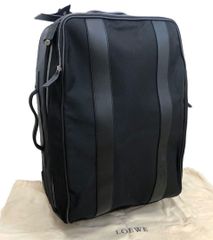 ロエベ   キャリーケース キャリーバッグ 旅行 貴重 キャスター破損 ブラック レザー LOEWE
