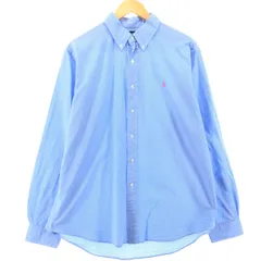 古着 ラルフローレン Ralph Lauren CUSTOM FIT ギンガムチェック 長袖 ボタンダウンチェックシャツ メンズXL相当/eaa548327